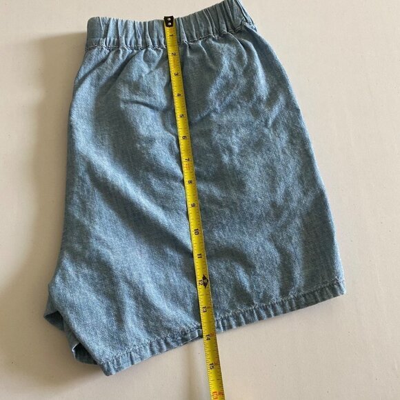 Madewell Women's Chambray Pull-On Shorts. Style L0048. Blue. Size Small - Picture 12 of 12